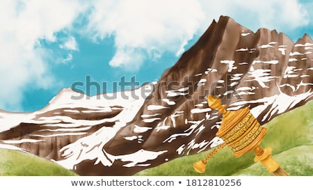 [[stock_photo]]: Buddhism Prayer Wheel In The Nature