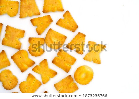 Foto stock: The Letter Word Event Alphabet Biscuit Cracker