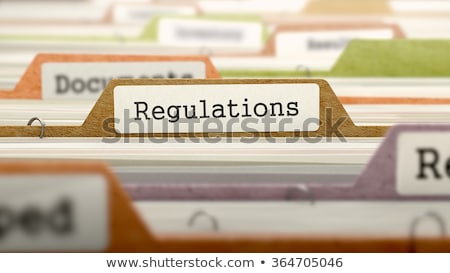 Stockfoto: Regulations - Folder Name In Directory