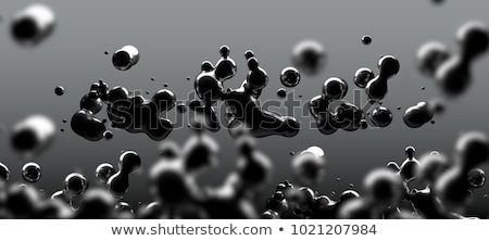 Stock foto: White Background With Black Flowing Particles