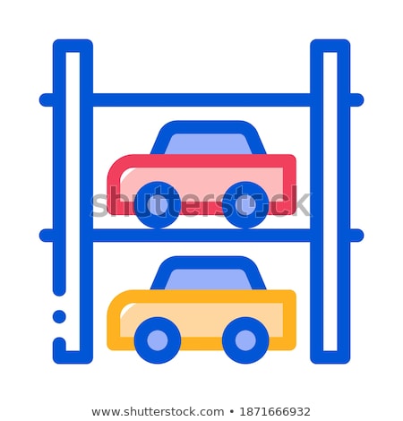 Zdjęcia stock: Multi Storey Parking Icon Vector Outline Illustration