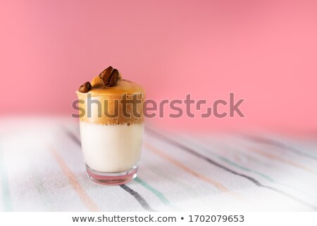 Foto stock: Coffee Beans In Pink Cup
