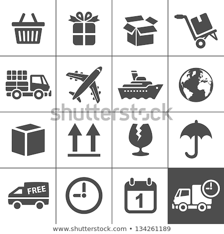 Foto stock: Free Shipping Box Icon Illustration Symbol Design