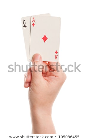 Stock fotó: Hand Holding Ace Of Hearts Card