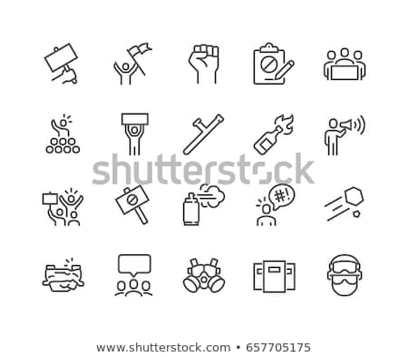 Foto stock: Protest Icon Set