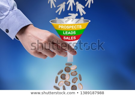 Stockfoto: Holding Funnel Converting Prospects Into Profits