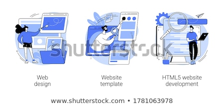 Stok fotoğraf: Website Elements Vector Concept Metaphors