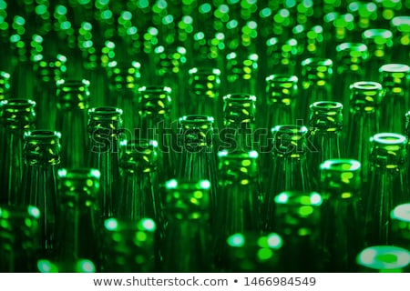 Zdjęcia stock: Green Beer Glass And Bottle