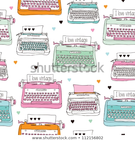 Сток-фото: Typewriter Keys Repeating Pattern