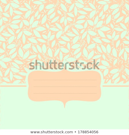 Card With Plant Otnament Pastel Color Zdjęcia stock © LittleCuckoo