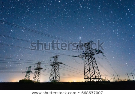 Foto stock: Electricity Tower For Energy In Beautiful Landscape