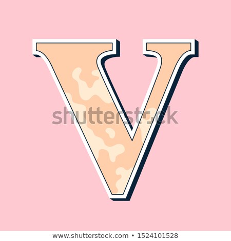 Stock photo: Spot The Difference Letters V
