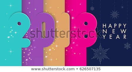 Stock photo: Merry Christmas Party Illustration With Holiday Typography Designs In Abstract Glass Ball On Shiny C