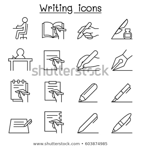 Zdjęcia stock: Write Icon Line Style Vector Illustration