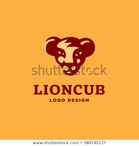 Stockfoto: Cartoon Angry Lion Cub