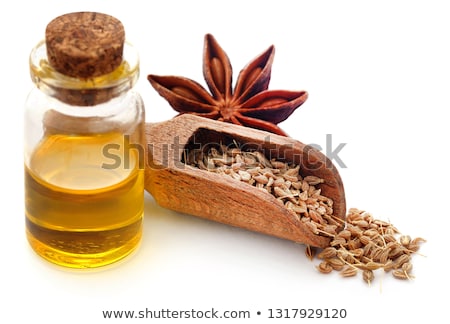 ストックフォト: Anise Seeds With Essential Oil In A Jar