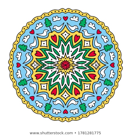 Stockfoto: Colorful Cute Mandalas Decorative Unusual Round Ornaments