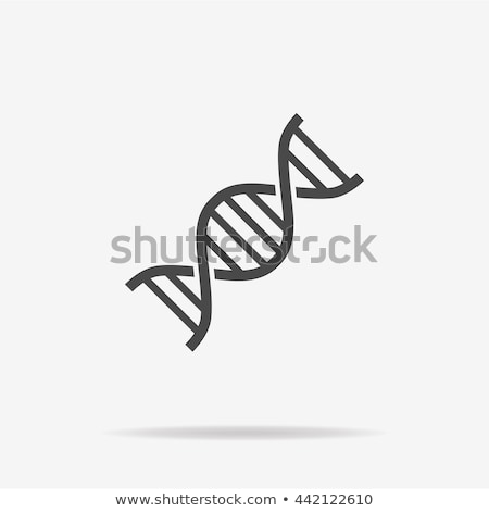 Foto stock: Human And Molecule Dna Icon Outline Illustration