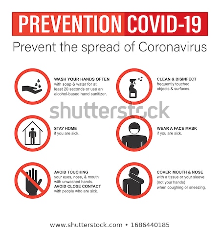 Foto d'archivio: Covid 19 Prevention Infographic Template - People Distance
