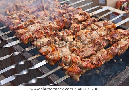 Stock foto: The Pork Shish Kebabs Prepared On A Brazier