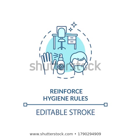 Zdjęcia stock: Reinforce Hygiene Rules Concept Icon