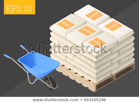 Foto d'archivio: Cement Bag Isometric Icon Vector Illustration