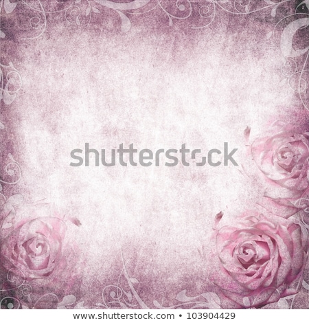 Stok fotoğraf: Grunge Papers Design In Scrapbooking Style With Bunch Of Flowers
