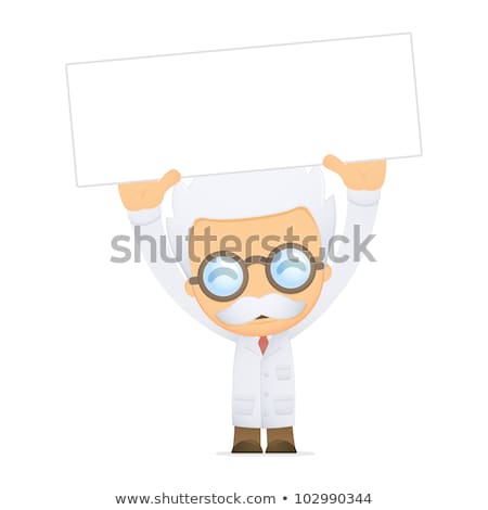 Stockfoto: Funny Cartoon Scientist