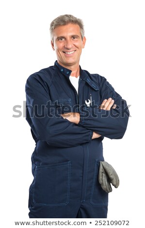 ストックフォト: Portrait Of Mature Mechanic With Wrench