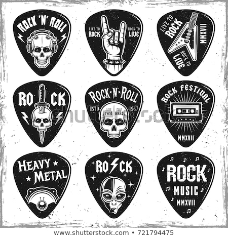 Stock fotó: Live Music And Hard Rock Stamps