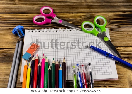 Stock foto: Notebook With Pencil And Pen