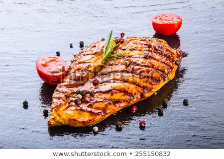Stok fotoğraf: Chicken Steak With Garnish