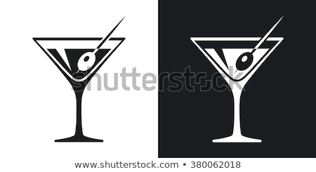 Сток-фото: Two Olive Martini Cocktails