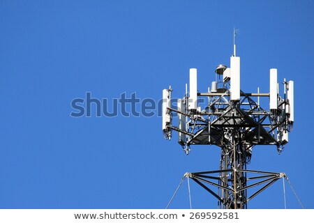 Stock photo: Mobile Phone Antenna Dishes Telecommunications Equipment