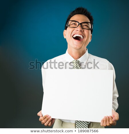 Сток-фото: Young Asian Businessman Laughing Out Loud