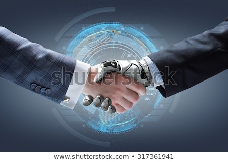 Сток-фото: Robots Handshaking