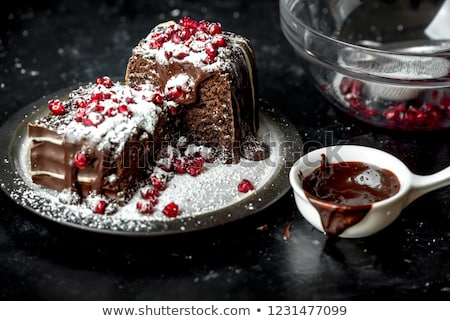 Stock fotó: Chocolate Cake With Pomegranate