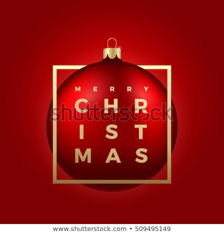 Zdjęcia stock: Red Christmas Ball Xmas Glass Ball On Transparent Background Holiday Decoration Template Vector I
