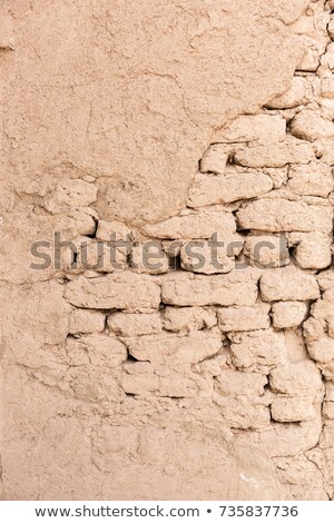 Stok fotoğraf: Weathered Yellow Mud Wall