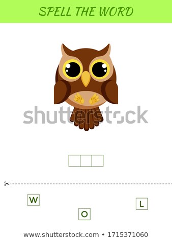 Stock fotó: Spelling Word Scramble Game With Word Owl