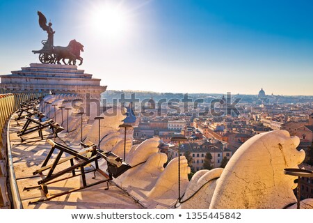 Eternal City Of Rome View From Terrazza Delle Quadrighe Stock photo © xbrchx