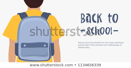 Сток-фото: Backpack And Pupils Back To School Bag Vector