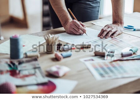 ストックフォト: Male Tailor Working In The Workshop On New Designs