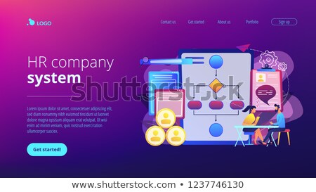 Stock fotó: Employee Assessment Software Concept Landing Page