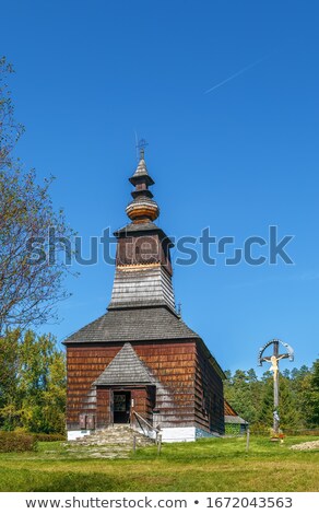 Wooden Church From Matysova Slovakia Foto stock © Borisb17