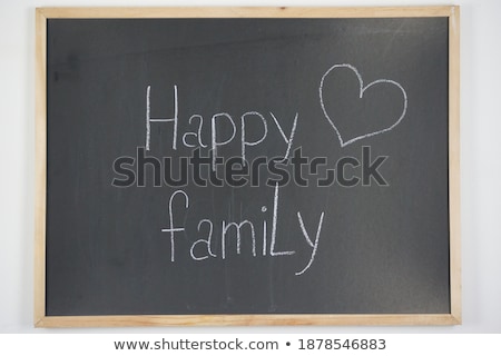 Stock fotó: Family - Word Written On A Blackboard