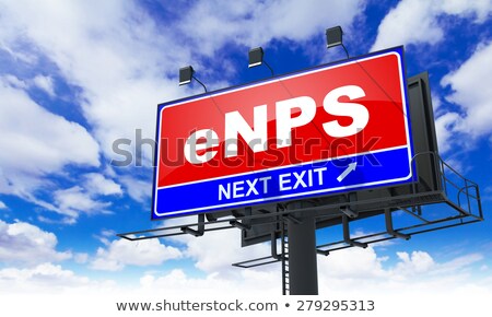 ストックフォト: Enps - Red Billboard On Sky Background