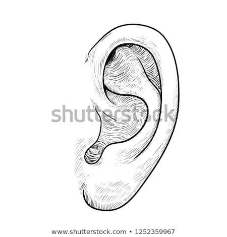 Zdjęcia stock: Human Ear Sketch Icon