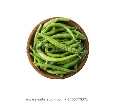 Stok fotoğraf: Assortment Of Haricot In A Wooden Bowls With Copy Space And Tracks Beans On White Wood Background T