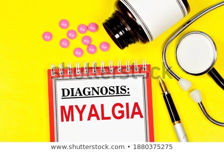 Foto stock: Myalgia Diagnosis Medical Concept